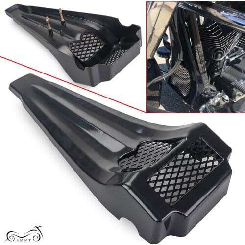 Motorcycle Black Custom Chin Spoiler Scoop For Harley Touring Road Electra Street Glide Ultra Classic FLHTCU Road King 97-13