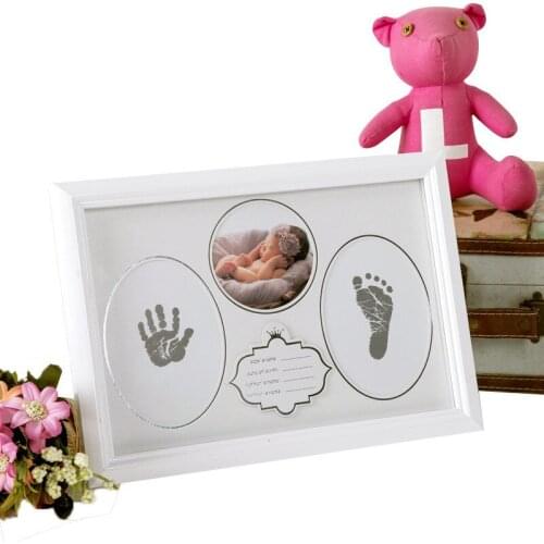 Kid Photo Frame Diy Footprint Handprint Imprint Cast Gift Set Picture With Soft Clay Decoration Novelty Gift