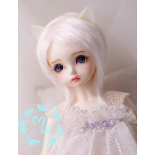 New 1/3 22-23cm 1/4 18~19cm 1/6 16-17cm Plush fabric wig water pink BJD Wig PULLIP SD BJD SD MSD YOSD Long Doll Wig