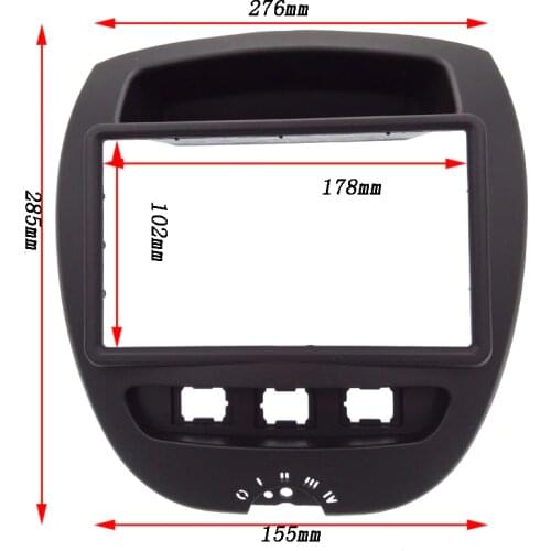 Double Din Frame DVD Panel Stereo Dash Trim Installation Kit Car Radio Fascia For Toyota Aygo Citroen C1 Peugeot 107