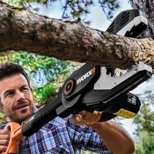 20V Electric High Power Chainsaw Garden Cleanning Electric Saw Portable Chainsaw Wood Cutting Hand Tools WG329E