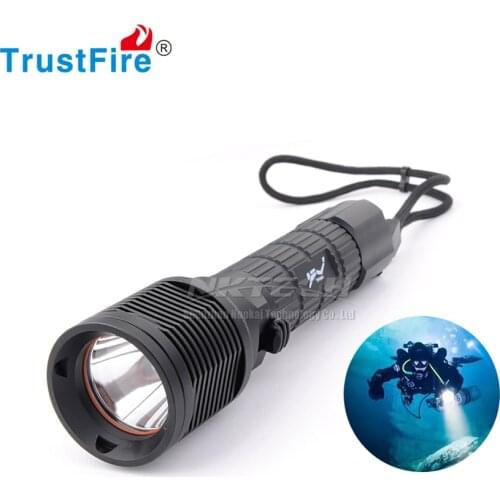 TrustFire DF-007 Diving Flashlight Torch 100m XM-L2 LED Lamp Magnetron Switch Lantern IPX8 Underwater Dive Light For Scuba Cave