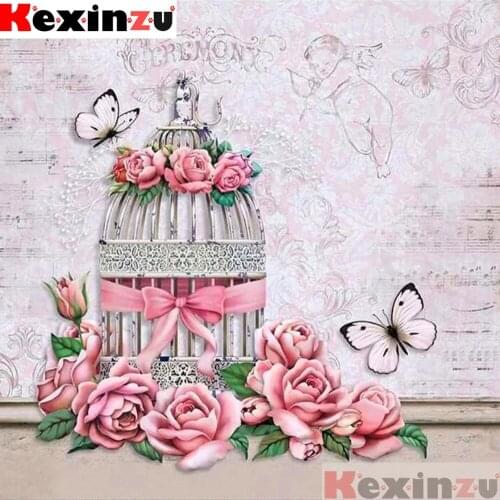 Full Square/Round 5D DIY Diamond Painting"Flower basket"3D Embroidery Kit Cross Stitch Rhinestone Mosaic Home Decor Gift Y04302