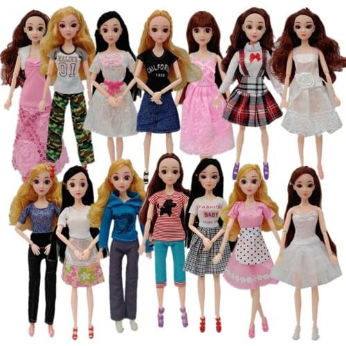 Fashion Princess Doll Dress Up Fashion Casual Clothes Skirt Suit DIY Doll Toys for Girls Gift