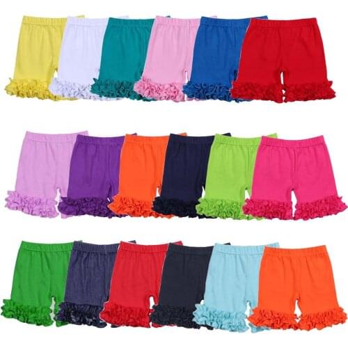 MUDBALA Toddler Kids Clothing Girls Bottoms Cotton Short Blank Icing Shorts For Baby Girl Ruffle Shorts