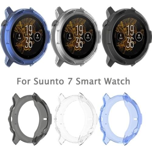 Soft TPU Protective Case Cover for Suunto 7 Smart Watch Protector Frame Skin Shell for Suunto 7 Strap Bumper Accessories