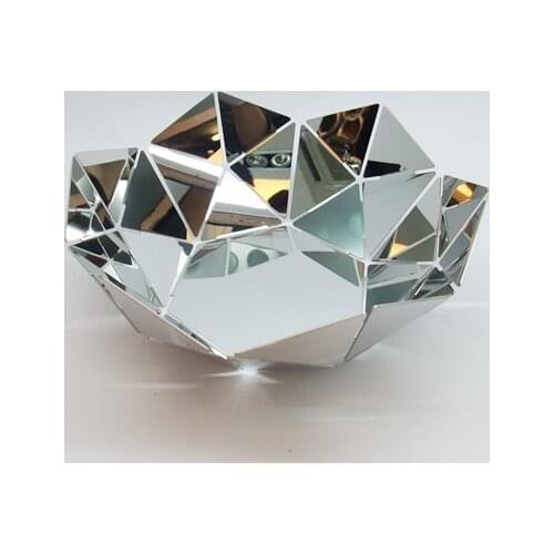 Home Furnishing soft decoration / stainless steel plate of fruit / diamond fruit bowl / water / water cube fruit basket