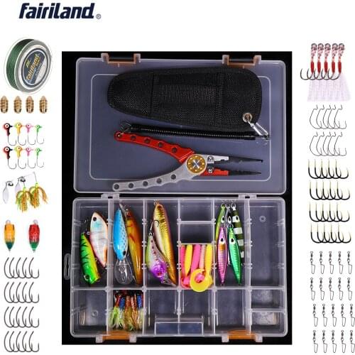 Mixed Colors Baits Multi Fishing Lures Set Wobblers Soft Lure Kit Artificial Hard Bait Minnow Metal Jig Spoon Crankbait Fishing
