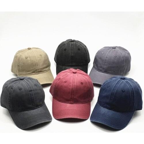 New adult men casual cotton baseball cap Women solid washed denim snapbacks Breathable caps outdoor