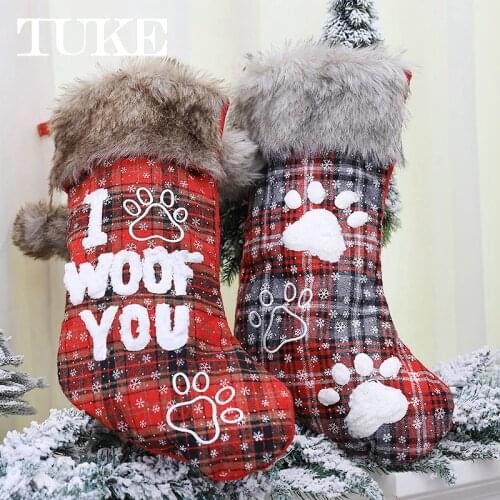 New Year 2021 Gifts Bag Christmas Stocking Christmas Decorations for Home Navidad Socks Natal Tree Decoration Noel DIY Supplies