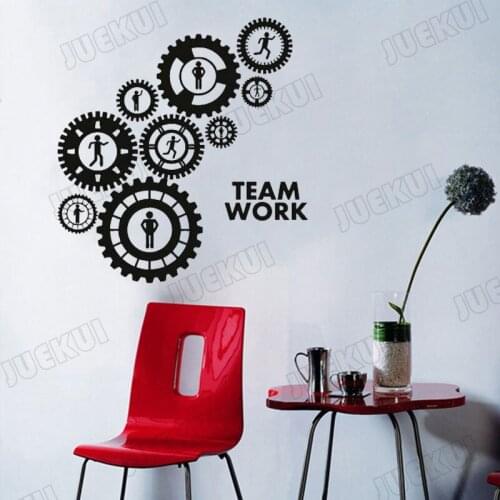 Working Gear Creative Wall Sticker for Living Room Company Art Decoration Vinyl Wall Decals Working Room Stickers Murals L989
