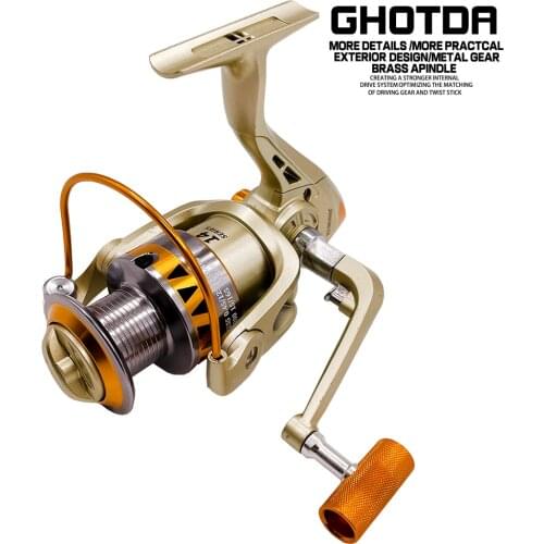 Fishing Reel Gear Ratio 5.2:1 Spinning Reel Metal Spool Saltwater Reel Carp Fishing Lightweight