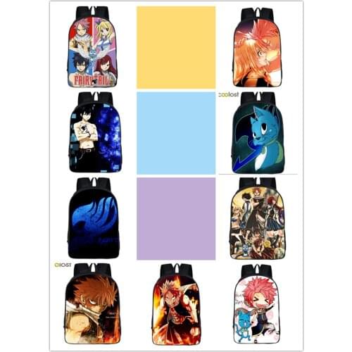 Anime FAIRY TAIL Logo Knapsack Leisure Laptop bag Teenagers Students Backpack Boys Girls New Travel Bags