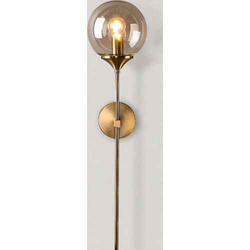 Nordice modern crystal wall sconce lighting wood dining room corridor wall lamp espelho luminaria de parede wall lamp