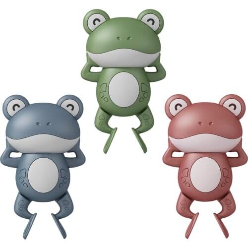 Cute Cartoon Frog Bath Toy Wind Up Clockwork Animal Toy Water Fun Summer Bathtub Toys 0-12 Months For Children Water Toys Gift