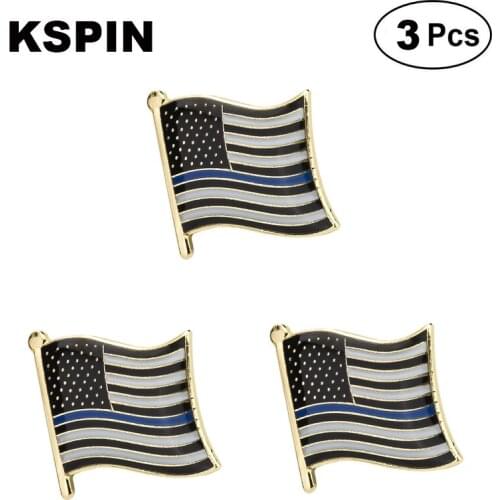 Thin Blue Line 1 Lapel Pin Brooches Pins Flag badge Brooch Badges