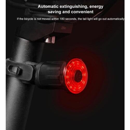 Smart Bike Tail Light: Auto On/Off Flashing Lights Red Back Led Warning Flashlight Easy Mount Cycling Safety Brake Taillight