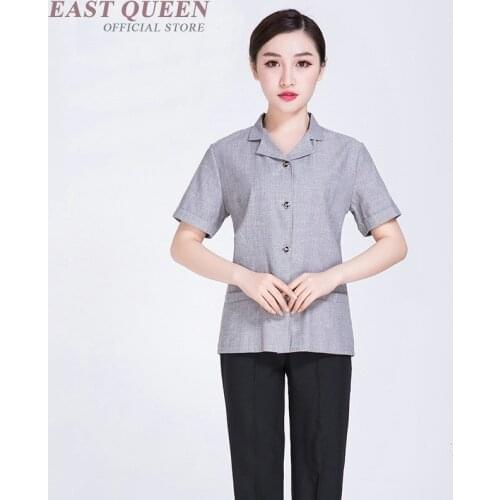 Housekeeping cleaning services uniforms hotel accessories women maid room service uniform shirt DD1079 Y