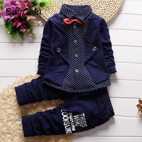 BibiCola spring baby boy tracksuit long sleeve top pants 2pcs sport suit set children clothing set infant fashion casual set