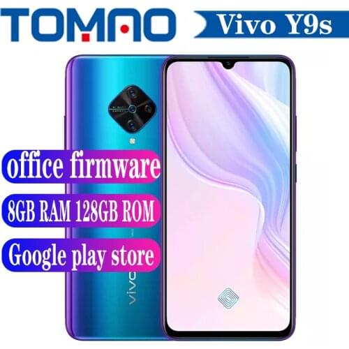 Vivo Y9S Mobile Phone Snapdragon 665 Octa Core 8GB RAM 128GB ROM 4500mAh 18W 32.0MP+48.0MP 4 Rear Cameras Android 9 Google play