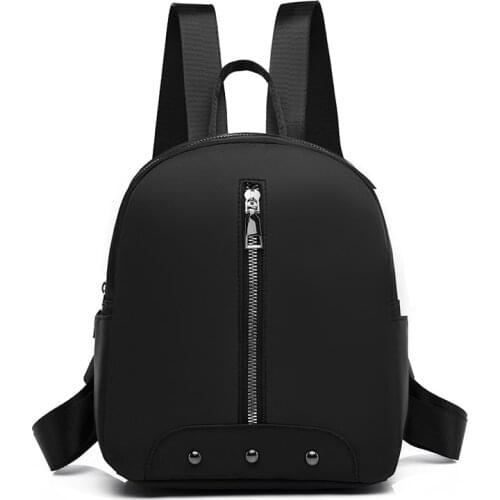 Waterproof Nylon Women Backpack Zipper School Bags For Teenagers Girls Small Fashion Backpack Female Multifunction Daypacks