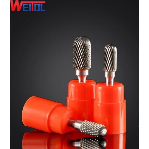 Weitol 1pcs 6mm C type carbide rotary files single cut carbide burrs power tools carbide cutter abrasive burs