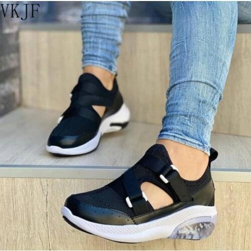 Women Shoes Wedges Sneakers Spring Cushion Cool Breathable 2021 New Womens Vulcanized Shoes Solid Platform Female Casual Shoes