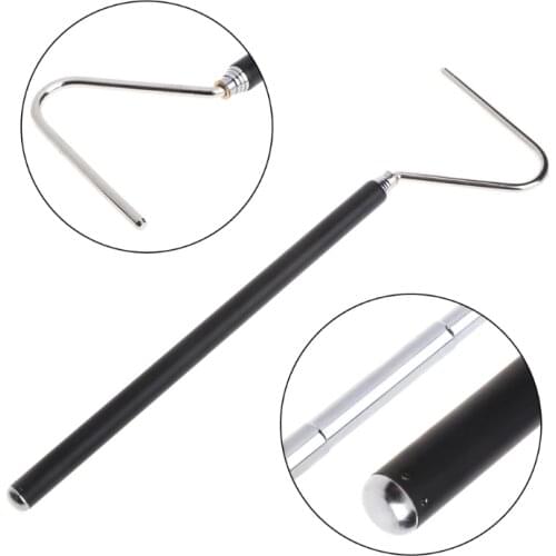 Snake Hook Stainless Steel Black Sliver Adjustable Long Handle Catching Tools Trap Tong 090