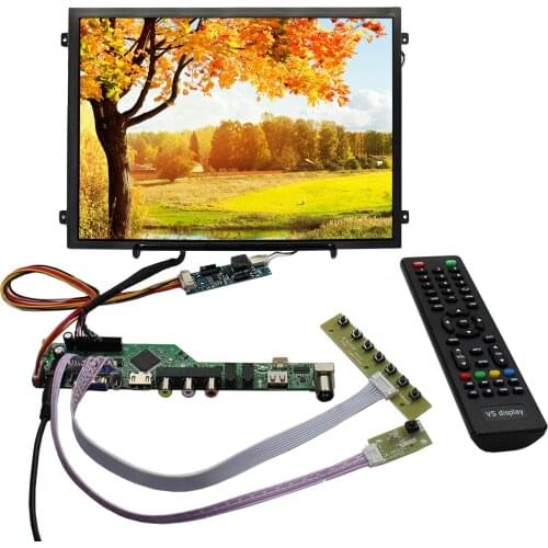 10.4inch Brightness 500nit 1024x768 IPS LCD Screen 10.4" Full Viewing Angle Display with HD-MI VGA AV USB RF LCD Controller