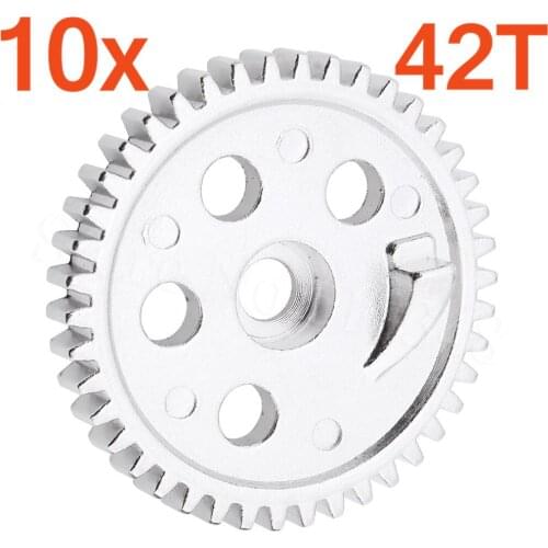 10PCS 06033 Steel Metal 42T Spur Gear Fit 2 speed RC Car For HSP Backwash Redcat Tornado S30 Shockwave Tsunami (Nitro) Vortex SS