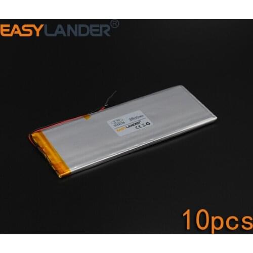 10pcs/Lot 3.7V 3500mAh 3552136 Rechargeable li Polymer Li-ion Battery For Tablet PC Notebook E-Book Power Bank Portable DVD