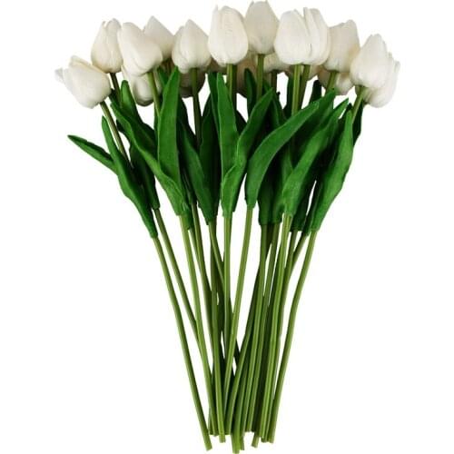 20pcs Tulip Flower Latex Real Touch For Wedding Decor Flower Best Quality KC451