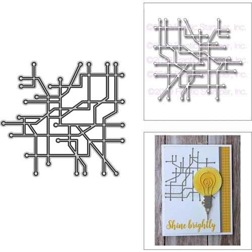 2021 New Electrical Circuit Metal Cutting Dies for DIY Scrapbooking Decoration and Card Making Paper Craft Embossing No Stamps