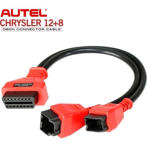Autel New For Chrysler Programming Cable 12+8 Connector for Autel DS808 Maxisys MS906 MS908P MS908S Pro MK906 12+8 Adapter Cable