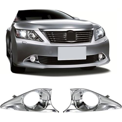 Car Hoping Front Bumper Fog Light Cover for TOYOTA CAMRY 2012 2013 2014 ABS Chrome Fog Lamp Hood