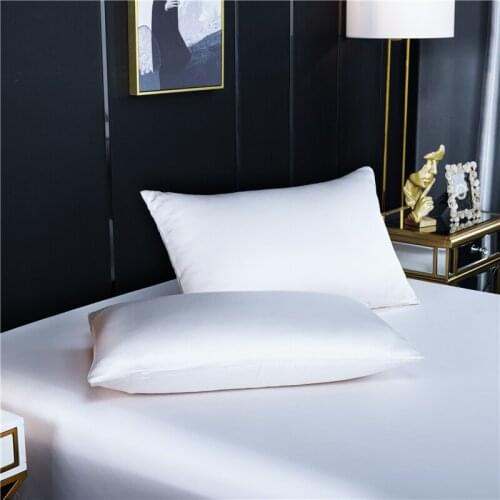 Pillowcase 100%Natural Mulberry Silk Pillowcase Cover Solid Color Pillow Case Bedding Pillow Cover Customize Any Size