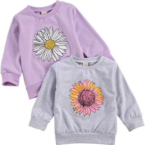 Citgeett Autumn Kid Baby Girl Floral Top Fall Shirt Long Sleeve Casual Elastic Cuff Hem Windproof Warm Blouse Spring Clothes