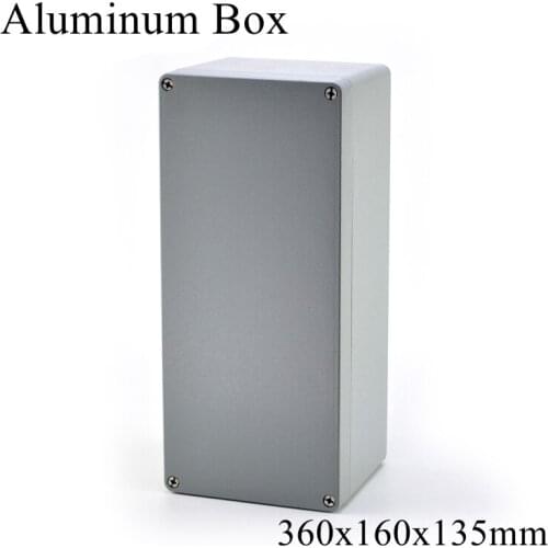 FA41 360x160x135mm IP65 Waterproof Aluminum Junction Box Electronic Terminal Sealed Diecast Metal Enclosure Case Connector