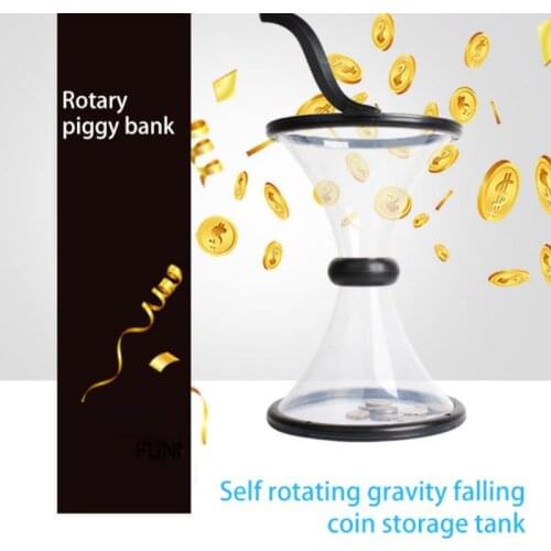 Creativity Swirl Piggy Bank Money Boxes Rotating Vortex Funnel Coin Dollar Storage Box Coin Bank Boys Girls Birthday Gift