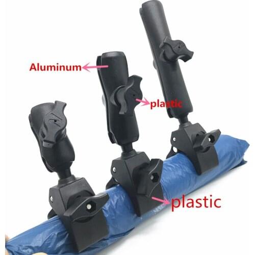 Pljlimsw Tough Claw Handlebar Rail Base Clamp with 1 inch Ball Mount and Double Socket Arm for gopro Motorcycle