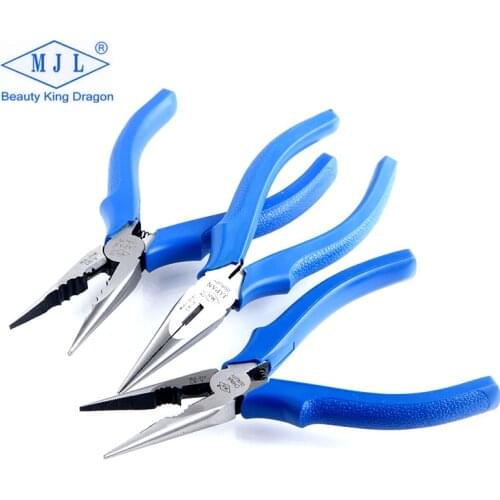 MJL 6''/160mm Long Nose Cutting Pliers Stripper Wire For Clamping Multifunctional Hand Tools