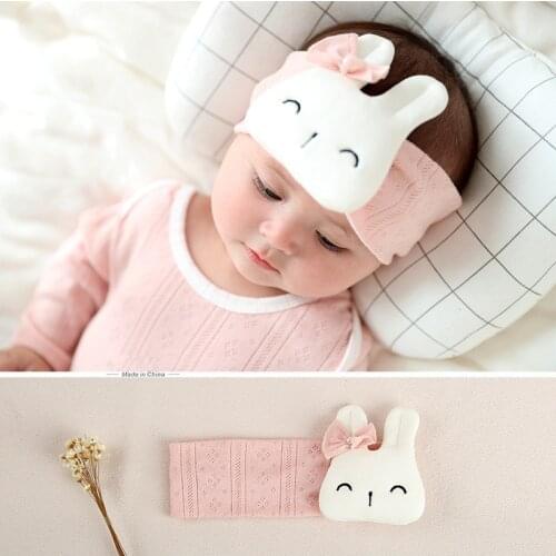 Headband Bebe Girl Winter rabbit Newborn Head wrap Warmer Cartoon Hairband Hair Band Hair Bow Accessories 3 colors