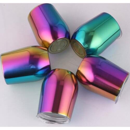 Quevinal50pcs Rainbow 9oz Egg Cups Wine Glass Wine tumbler wall stainless steel vacuum insulated Cups drinking Beer coffee cups