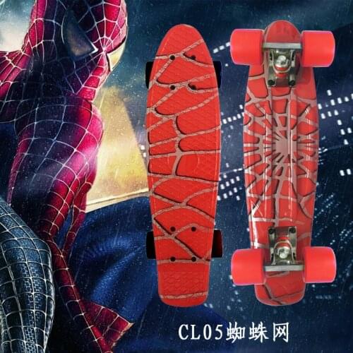 Different designs 22inch Skateboard Mini Cruiser Skateboard Plastic Longboard Banana Fishboard good quality level for adults
