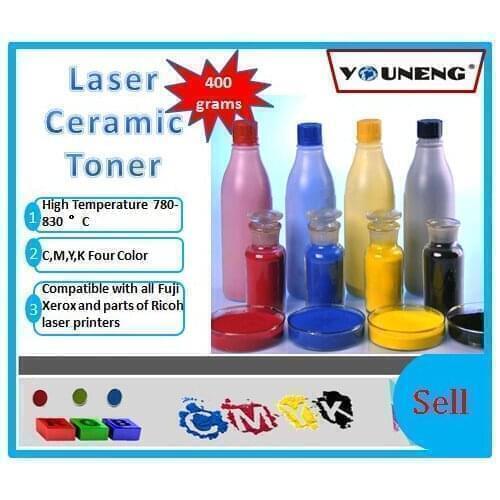 Compatible bulk laser ceramic toner for xerox 6510 6500 215 color copier,ceramic toner powder CMYK 100g/color 400g