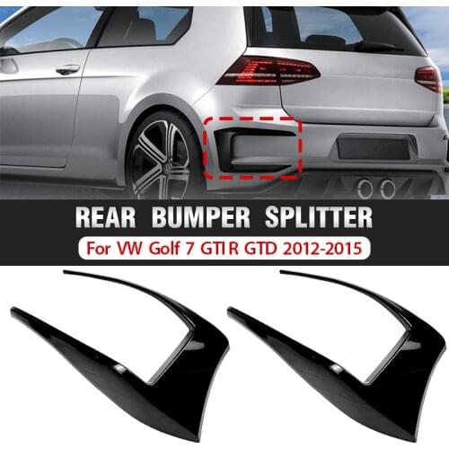 2PCS Rear Bumper Splitter Canard Auto Exterior Parts Rear Splitter Fog Lamp Trim For VW Golf 7 MK7 GTI R GTD R400 2012-2015