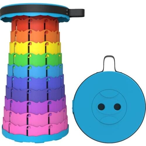 Outdoor Rainbow Telescopic Stool Portable Folding Stool Telescopic Fishing Stool Sgabello Da Pesca Telescopico Sketching Stool