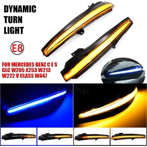LED Dynamic Turn Signal Lamp For Benz C E S GLC Class W205 X253 W213 W222 Flowing Rearview Mirror Indicator Blinker Car Light