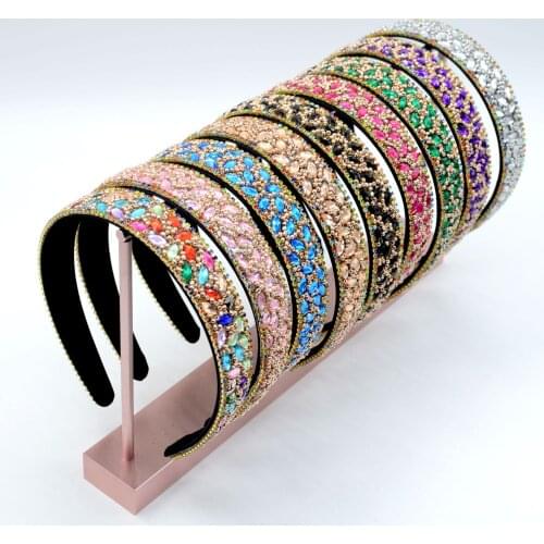 Decorated with hair crystal hair band width of crack edge drill collar restoring ancient ways with diamond hair band