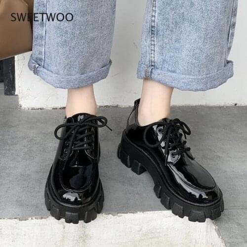 Autumn Boots Women Platform Shoes Thinken Heel Chunky Sneakers Black Punk Boots Shoes Height Increasing 2020